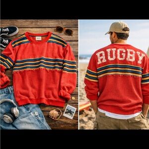 Brb urban outfitters Red Striped Men's Sweater